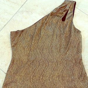 Shimmery black and gold halter